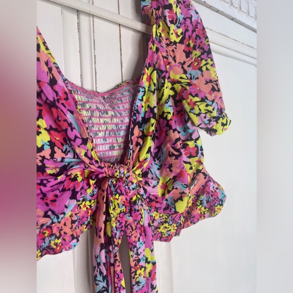 Maaji Monet Allie Beachwear Crop Top AND Autumn Long Skirt SET Multi-color) - Picture 6 of 11